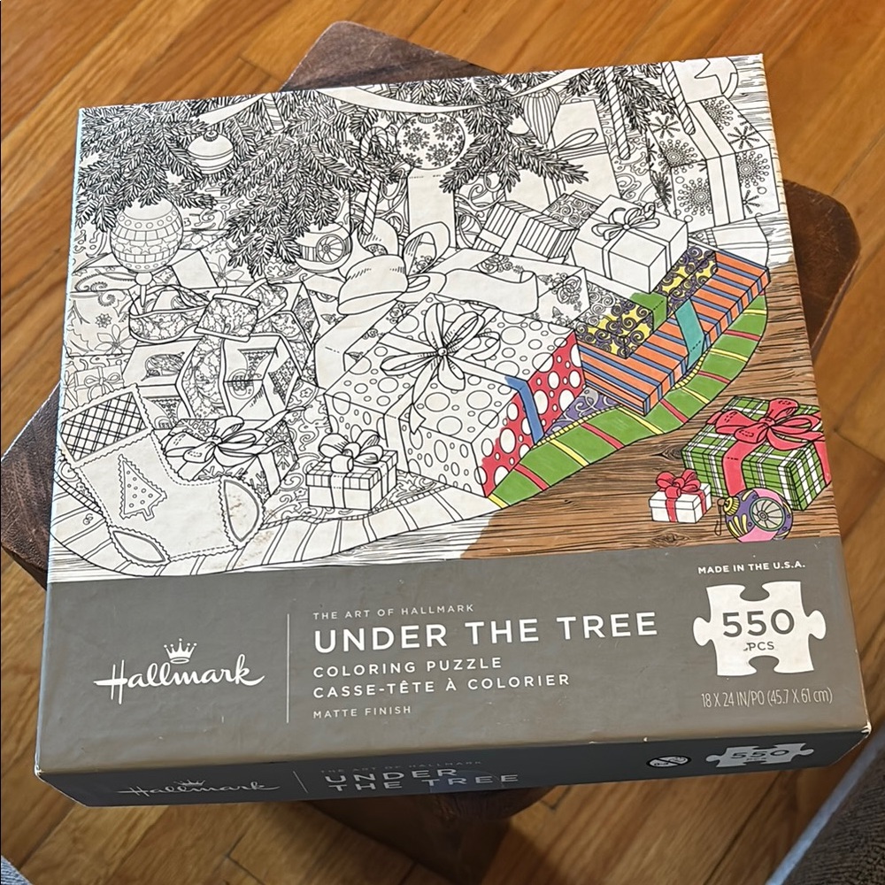 NEW & Sealed Hallmark Coloring Puzzle Under the Tree 550pc | Free Shipping
